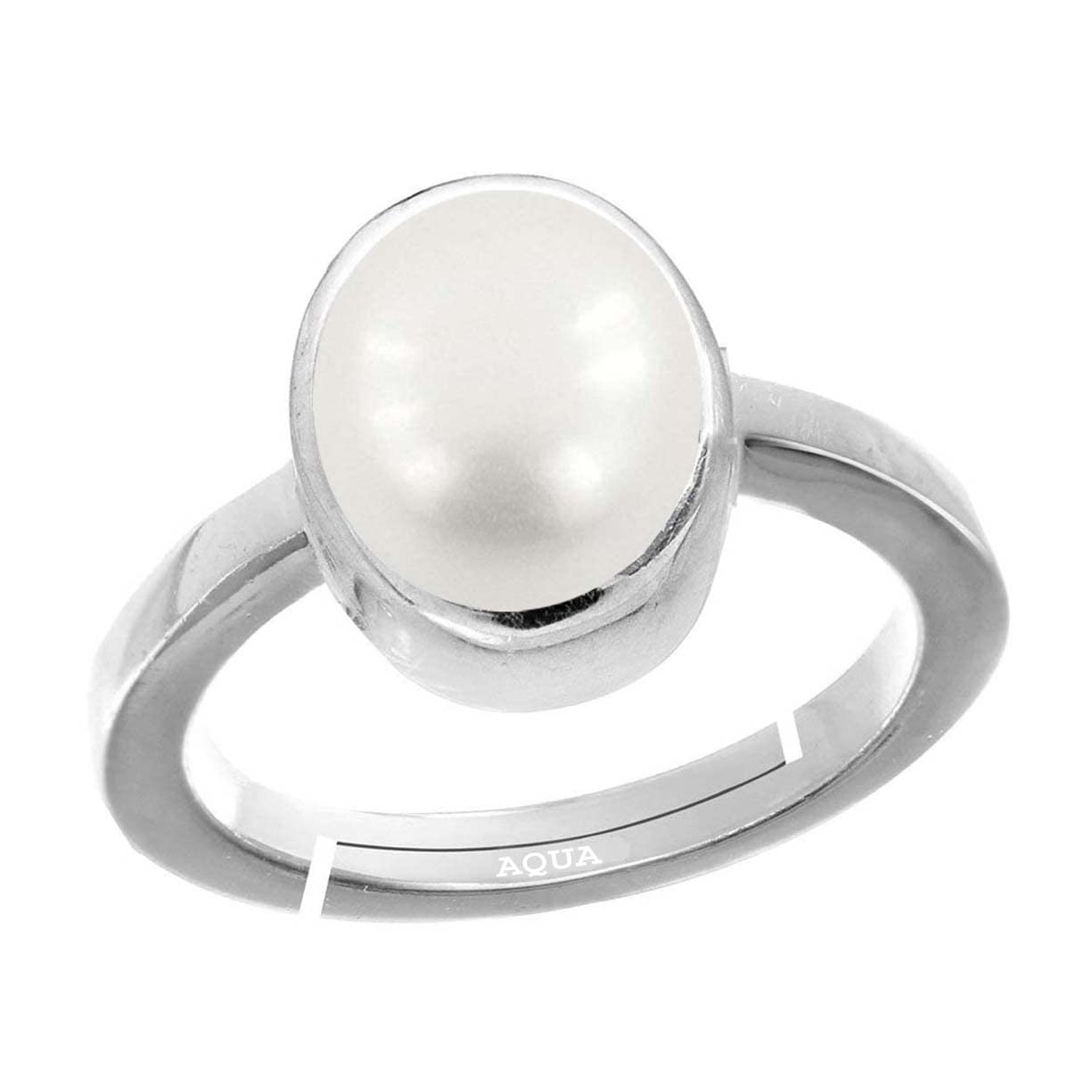 Aquagems Pearl/Moti 5.25 Ratti or 5 Carat Astrological Certified Natural Gemstone bis Hallmark 925 Sterling Silver Adjustable Ring for Men - 3v1525 (B09L75VLRG) Amazon Price History, Amazon Price Tracker