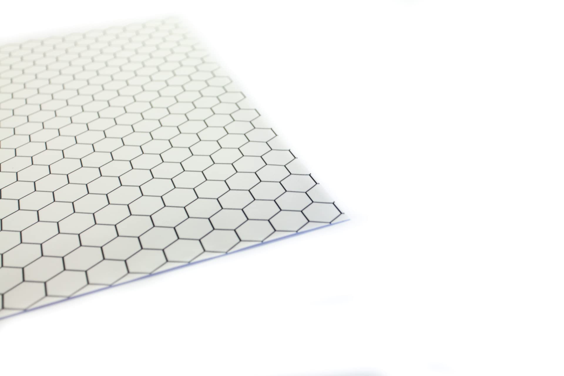 Dry-Erase RPG mat 80x80cm with hex Grid - Dry Wipe battlemat for Role Playing Games, Dungeons and Dragons (D&D), Pathfinder - White