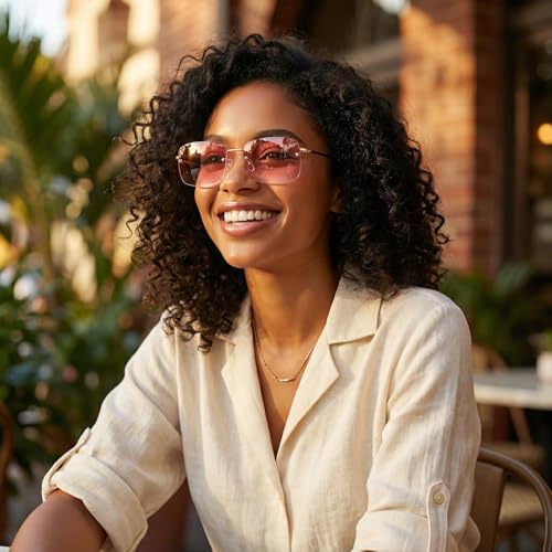 Image of The Fresh Minimalist Small Rectangular Sunglasses Clear Eyewear - Exquisite Packaging