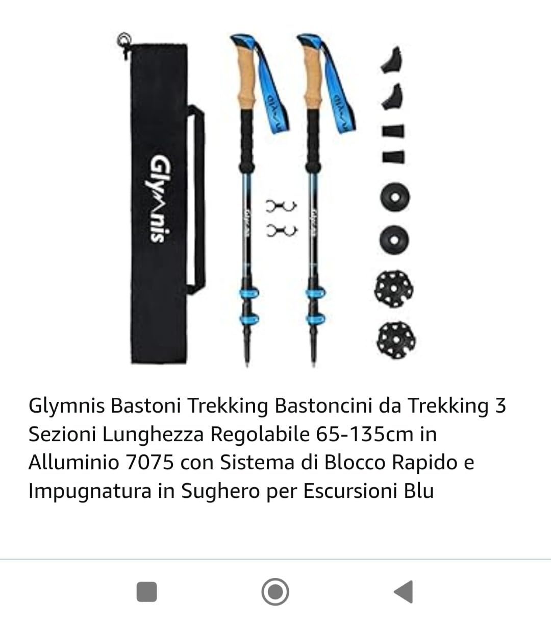 Bastoncini da trekking pieghevoli portatili in lega di alluminio a 5 nodi, lungh