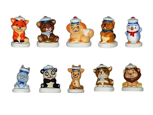 FaisTonGateau - fèves thème Les animaux mousaillons - Fèves de collection pour galette de rois Epiphanie - Fèves multicolores