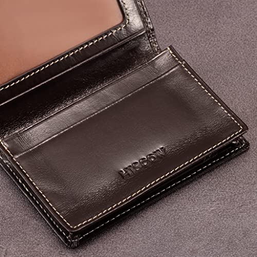 Image of HISCOW Business Card Holder with Large Compartment - Full Grain Leather