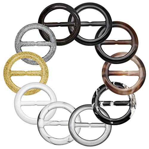 scarf ring clip shirt clip t-shirt tie ring clips for women and slide tshirt twist knot clip buckle circle clothing ring wrap holder