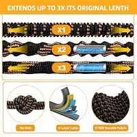 100 ft Expandable Garden Hose, Lightweight Expanding Water Hose with 10 Function Nozzle, 3/4" Solid Brass Fittings, 5-Layer Latex Core, No-Kink Flexible Retractable Hose for Patio, RV, Car Washing — image 2