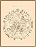 David Wardlaw Scott Map of The World as a Plane Flat Earth Circa 1901 Art Print