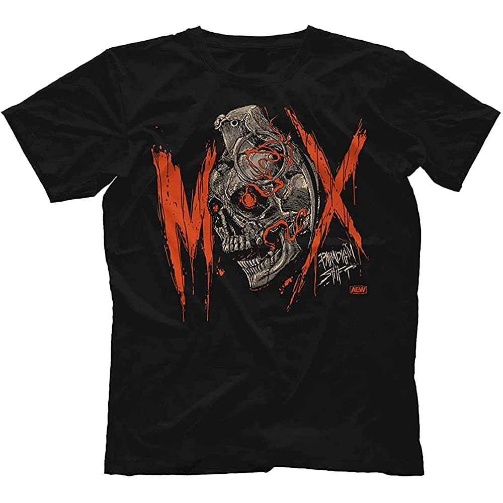 Becute AEW All Elite Wrestling Jon Moxley MOX Grenade Fruit of The Loom t Shirt Mens