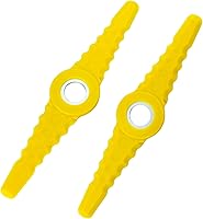 Vista 6 de Fennoral 4 cuchillas de repuesto para recortadora de césped sin cuerdas Sun Joe SharperBlade SB600E, SB601E, SB602E y 11.5 pulgadas y 4.5 amperios