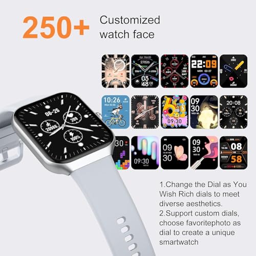 Image of Smart Watch 2026 NEW 1.91 inch Smartwatch for Men Women(Answer /Make Call),Fitness Watch with 110+ Sport Modes, Reloj Inteligente with Sleep Monitor /Heart Rate /Step /Calories /IP68,for Android iOS, Silver