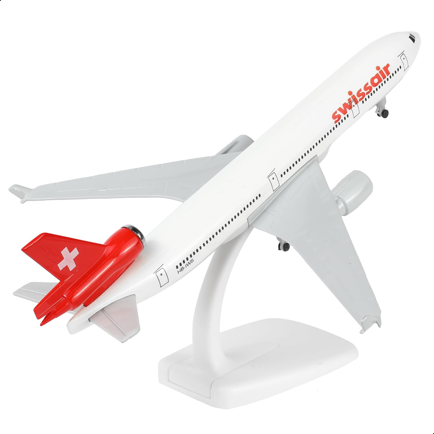 1/300 Svizzera MD-11 Modellino di aeromobili in metallo pressofuso con supporto (8,3 pollici), modello di aereo per adulti, giocattoli aerei, regali o collezioni aeronautiche