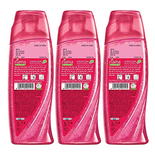 Image of Fiama Body Wash Shower Gel Patchouli & Macadamia, 750ml (250ml Combo Pack of 3), Body Wash for Women and Men, with Skin Conditioners for Smooth Skin, Suitable for All Skin Types