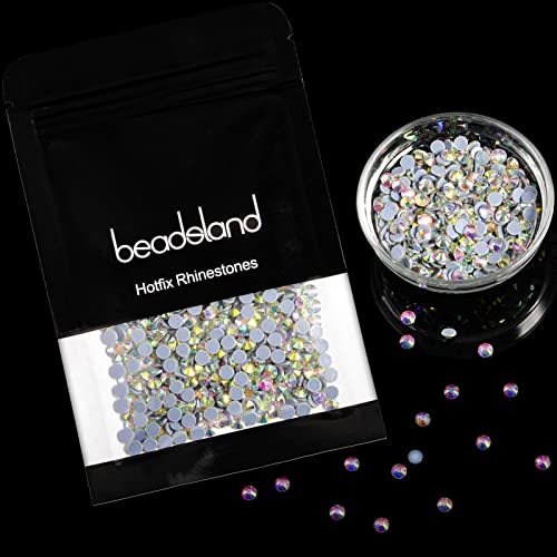 Image of Beadsland Hotfix Rhinestones, 144pcs Flatback Crystal Rhinestones for Crafts Clothes DIY Decoration, Crystal AB, SS40, 8.3-8.6mm
