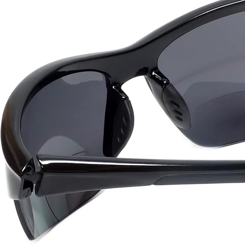 Miniatura 7 de Calabria Sport 202BF - Gafas de seguridad bifocales para lectura para hombres y mujeres, antivaho envolvente, protección UV tintada, sin montura