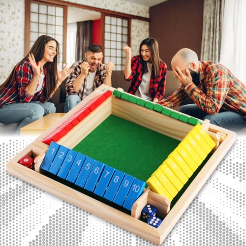 Shut The Box Juego de Mesa Clásico de Madera miniatura 1