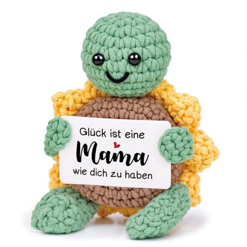 CheriGift Positive Sonnenblumenschildkröte Geschenke für Mama, Handgemachte Schildkröten Figuren, Mama Geschenk zum Geburtstag Muttertag Weihnachten, 2.8x2x3.9 inches