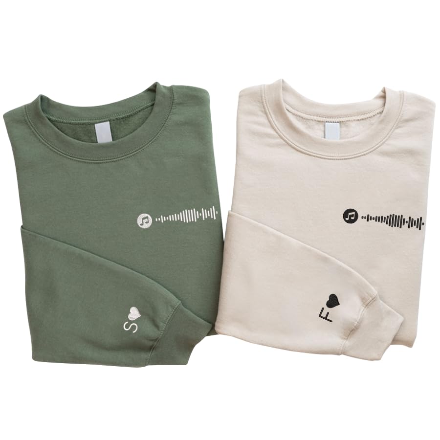 SHAANT Personalized Embroidered Couple Hoodie, Couple Matching Shirt, Couple Sweatshirt, Gift for Valentine's Day3