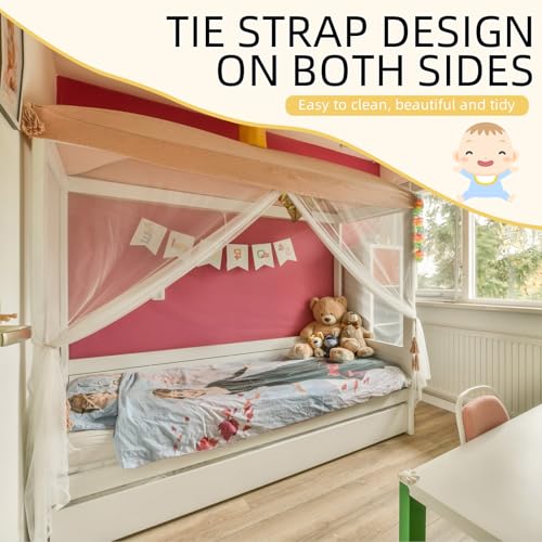 image for Mindsoft 4 Corners Mosquito Net for Bed Mosquiteros para Camas Bed Net