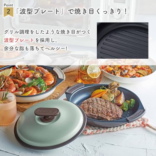 Toffy 電子レンジ用 グリルパン K-MW3 (ペールアクア) の商品画像 4