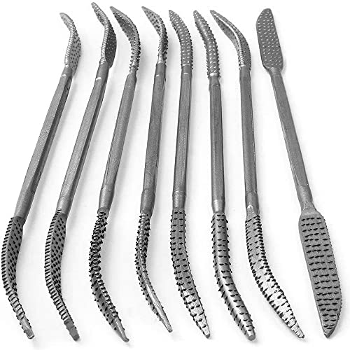 CLAHJQX 8pcs Wood Files and Rasps, Wood Carving Kit, Double