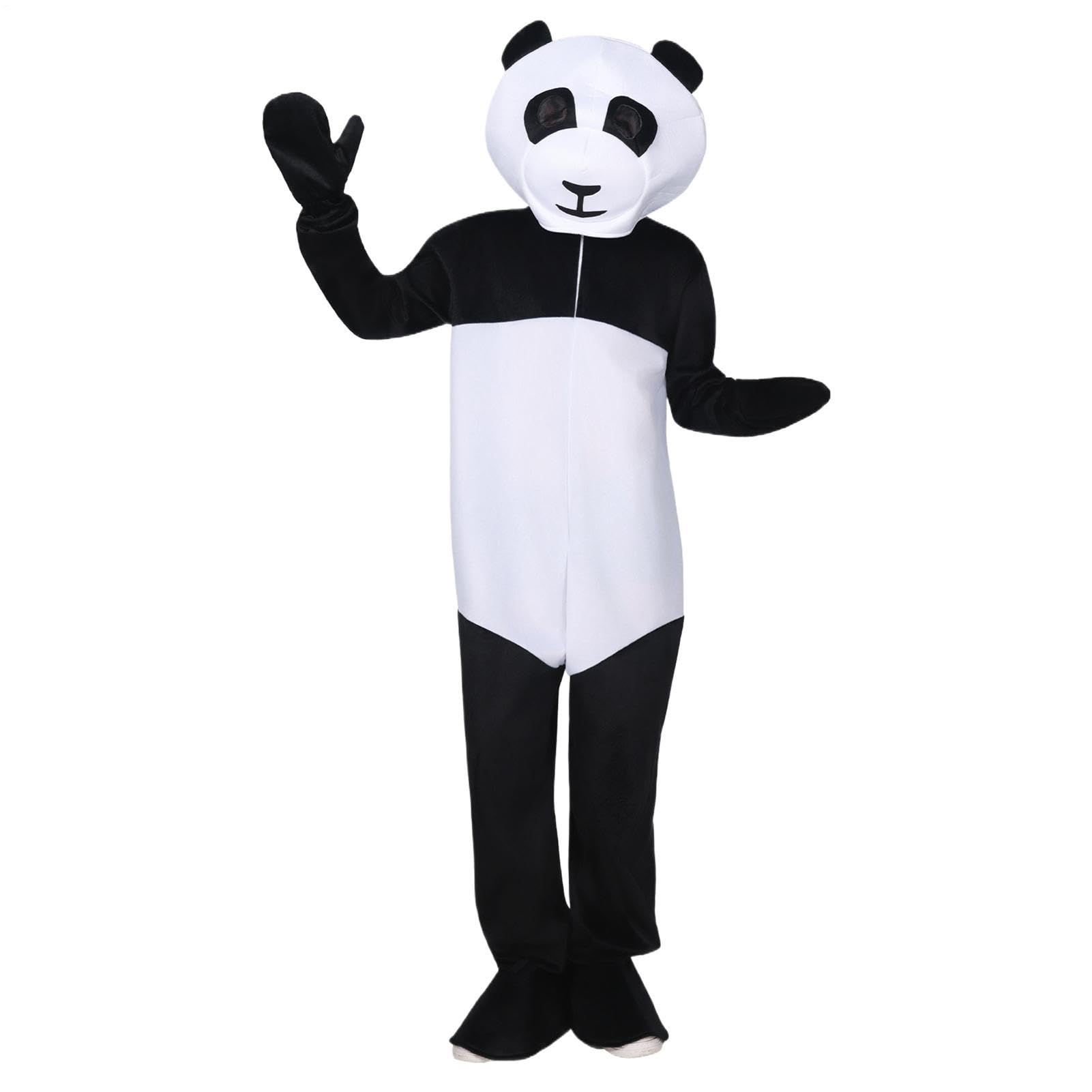 Costume Animale Per Adulti Body Per Halloween, Recitazione E Giochi Di | Con Cappuccio Costume Da Panda Per Feste Scuola Club Compleanni Vacanze Uomini Donne