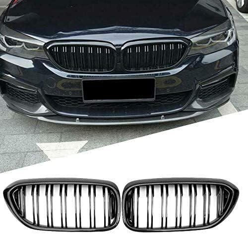 Real Carbon Fiber+ ABS Front Grille Fit For BMW 5 Series G30 G38 530i
