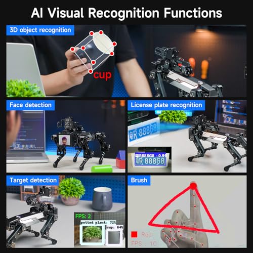 Image of Yahboom AI Embodied Intelligence Robot Dog for Raspberry Pi CM5, 15 Joint Programming Bionic Robot Dog (with RPi CM5)