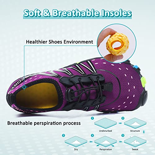 Image of ziitop Water Shoes for Men Women Beach Barefoot Swim Rock Climbing Pool Shoes Socks, Anti-Slip Breathable Quick Dry Lightweight Slip-on, Outdoor Sport Hiking Walking Boating Fishing Diving Surfing