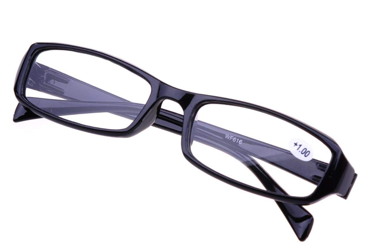 Reading Glasses Reading Glasses Men and Women Old Double Teeth Resin high-Definition Reading Glasses Black 400 Degrees