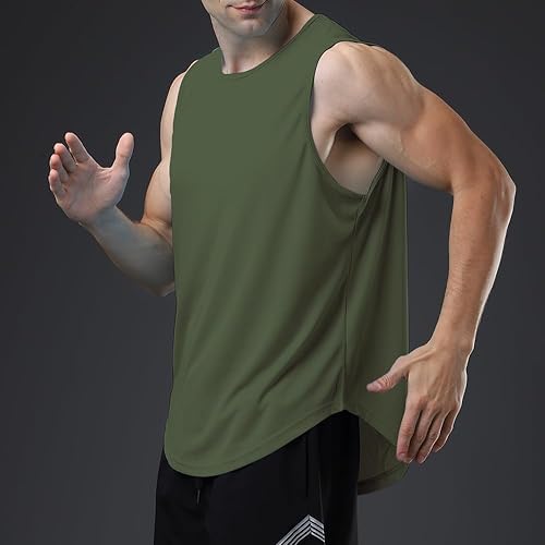 Miniatura 3 de meioro Camiseta sin mangas de malla para hombre, de secado rápido, para culturismo, camiseta deportiva de verano