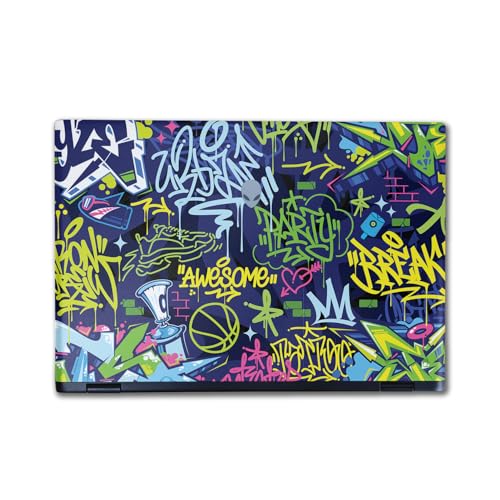 Image of Laptop Skin Compatible with Alienware M16 R2 (2024) - Neon Tags - Premium 3M Vinyl Protective Wrap Decal Cover - Easy to Apply | Crafted in The USA by MightySkins