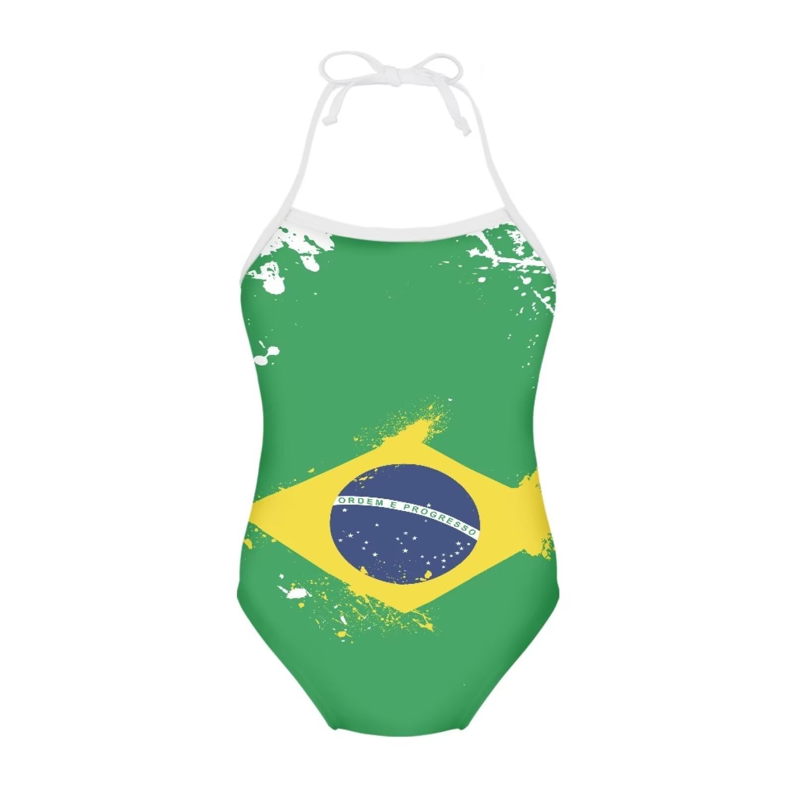 Girls One Piece Swimsuit Beach Bathing Suit Toddler Floral Halter Straps Swimwear for 1-10 Years