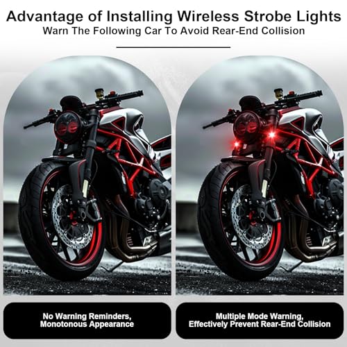 Lycaresun 001 4Pcs Wireless Led Strobe Lights With Remote Control, 8 Colors Usb Rechargeable Anti-Collision Warning Light, High Brightness Wireless Led Lights For Car Drone Truck Motorcycle Aircraft Bike thumb #1