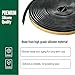Premium Silicone Rubber Gasket Seal for Doors and Windows, Highly Durable & Flexible in Extreme Temperatures, for Indoor/Outdoor Use, No Tools or Adhesive Needed (Black, 1/2