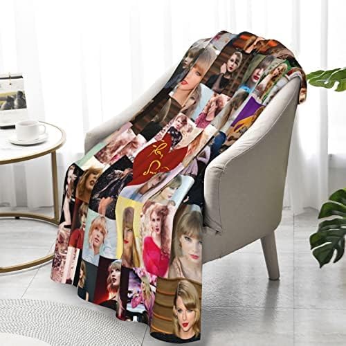 Manta de franela polar súper suave, acogedora y cálida ropa de cama de felpa para sofá, sala de estar y dormitorio (80 x 60 pulgadas)