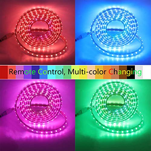Tira de Luces LED RGB Flexible 3.3ft 110V Impermeable miniatura 4