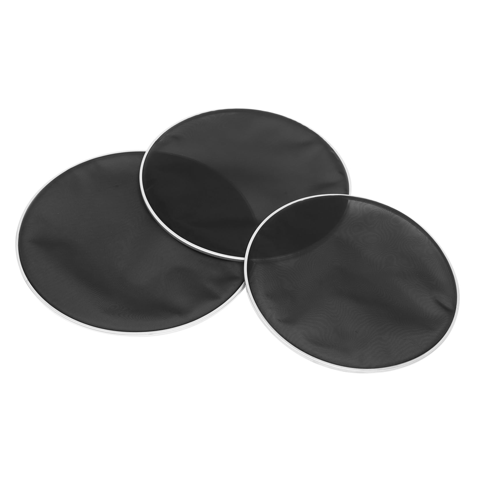 TOYANDONA 3piezas Parches de Batería de Doble Capa Silenciosos Parches de Batería de Malla para Reemplazo para Practicar Instrumento de Percusión Interiores