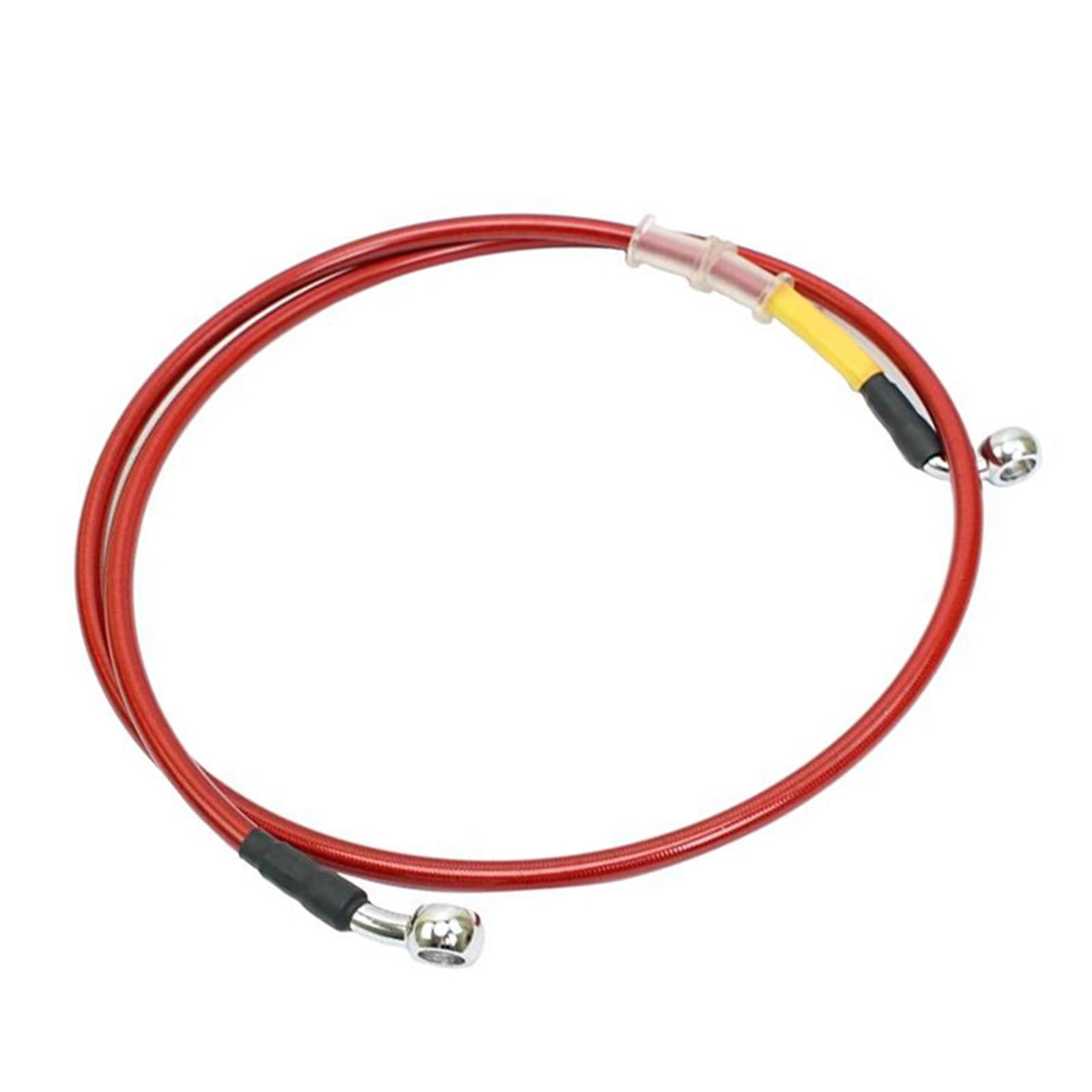 Hydraulic Brake Hose Motorcycle Universal Hydraulic Brake Tube Pipe Line Steel Mesh Braided Oil Hose 400mm-2400mm M10 Banjo 28° 90°(2200mm)