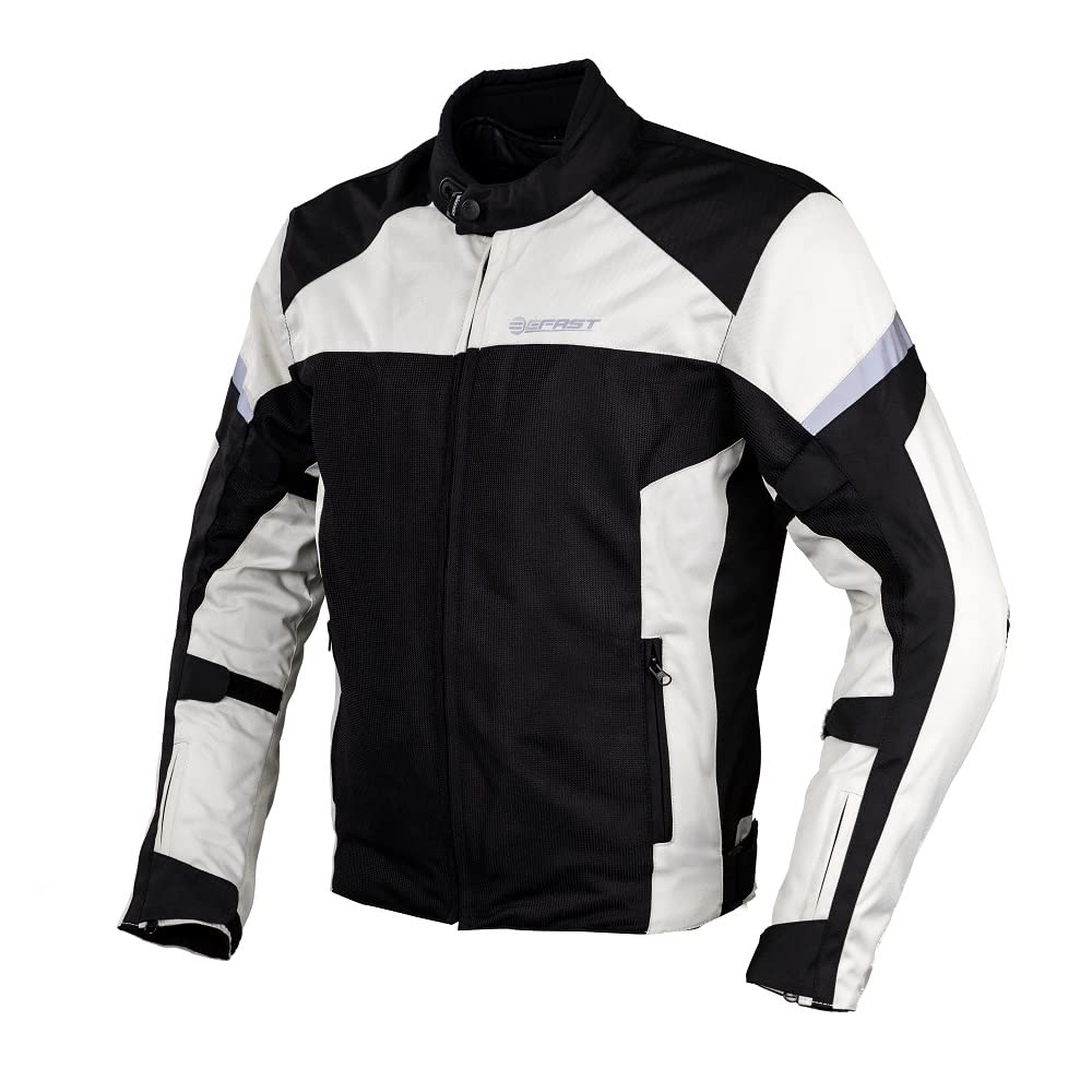 DUNA Giacca Moto Uomo Donna, Esperienza Estiva Perfetta: Certificata, Inserti Mesh e Membrana Impermeabile Rimovibile per Comfort in Primavera e Autunno, Colore Nero Grigio