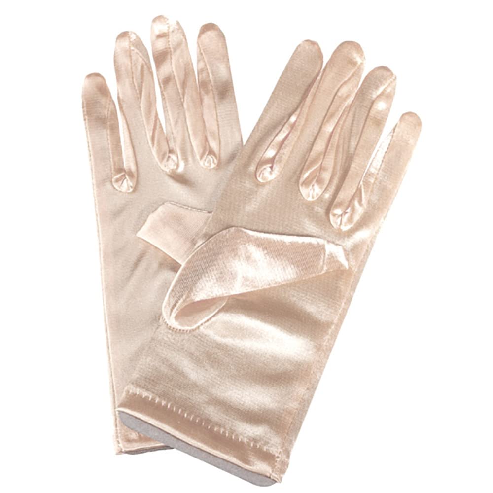 Classic Women's Gloves Short, Elastic Elegant 1920s Style Evening Gloves Satin Gloves Gothic Opera Party Wedding Bridal Gloves for Festive Fancy Dress Costumes Carnival Champagne — image 1