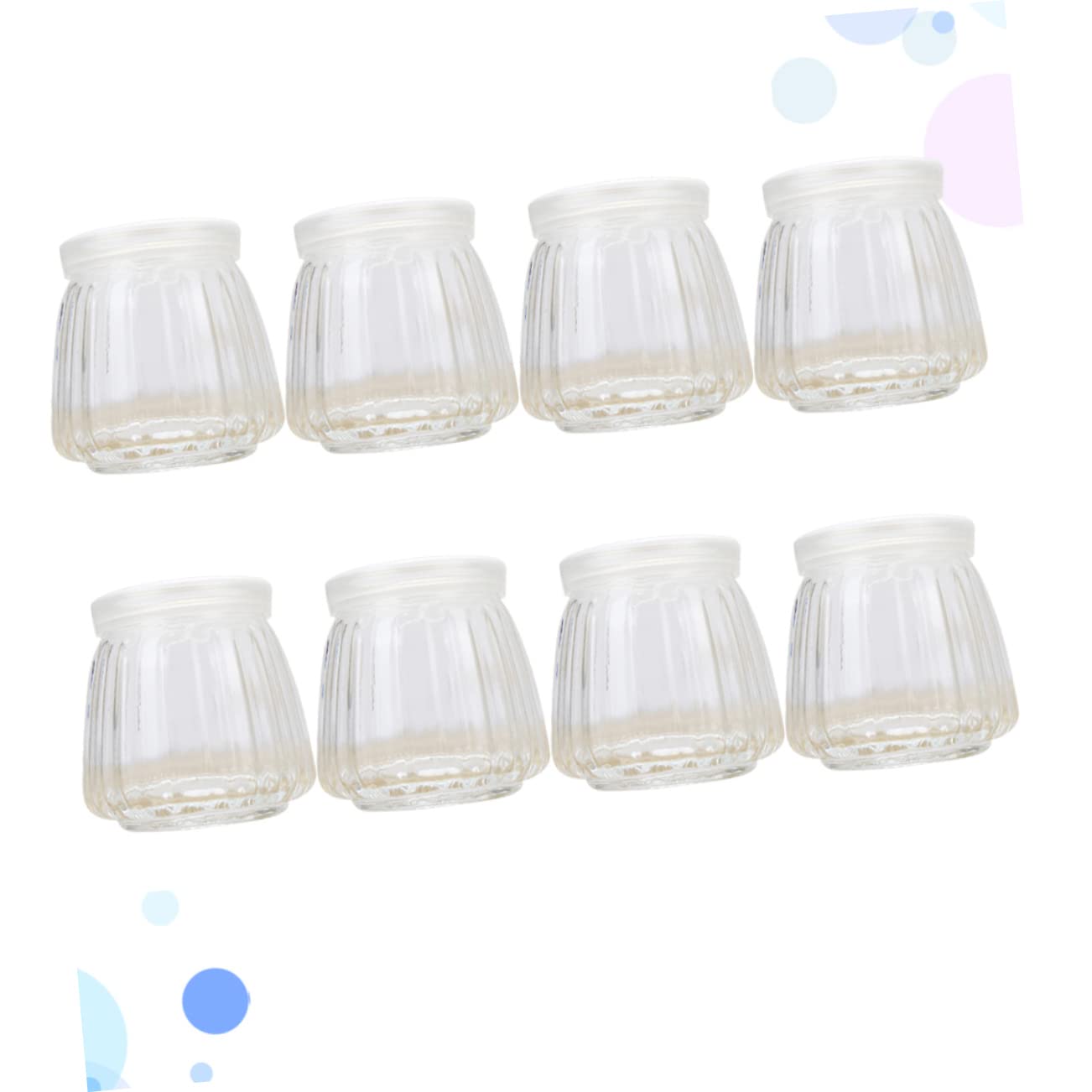 Amazon | FRCOLOR 8個 プリン 瓶 蓋付き 牛乳 瓶 ヨーグルト 容器 蓋 
