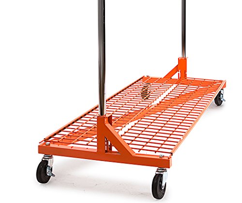 Only Garment Racks Z Rack Base Shelf - Heavy Duty Two Piece Design Folding Wire Base Shelf for Z Racks - OrangeQ