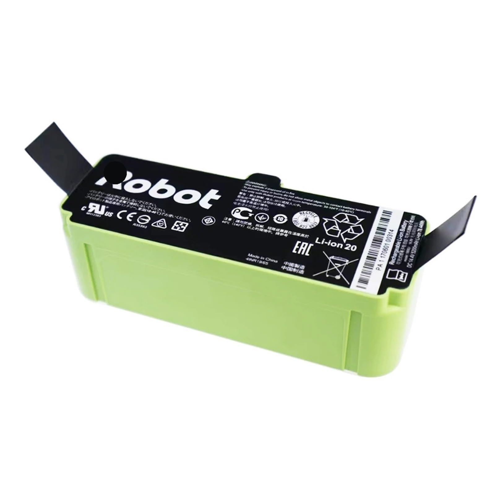Batterie de Remplacement 1800LI 6500LI. Compatible avec Les Robots balayeurs IRobot Roomba 655, 690, 780, 805, 860, 880, 890, 960, 601, 760, 980.(3500mAh)