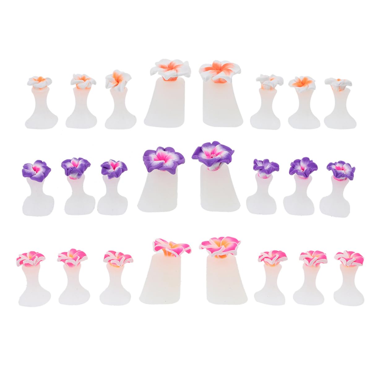 PartyKindom 24pcs Silicone Toe Separators Comfortable Nail Art Tools for Pedicures Flexible and Durable Toe Dividers for Home and Salon Use for Nail Polish Application