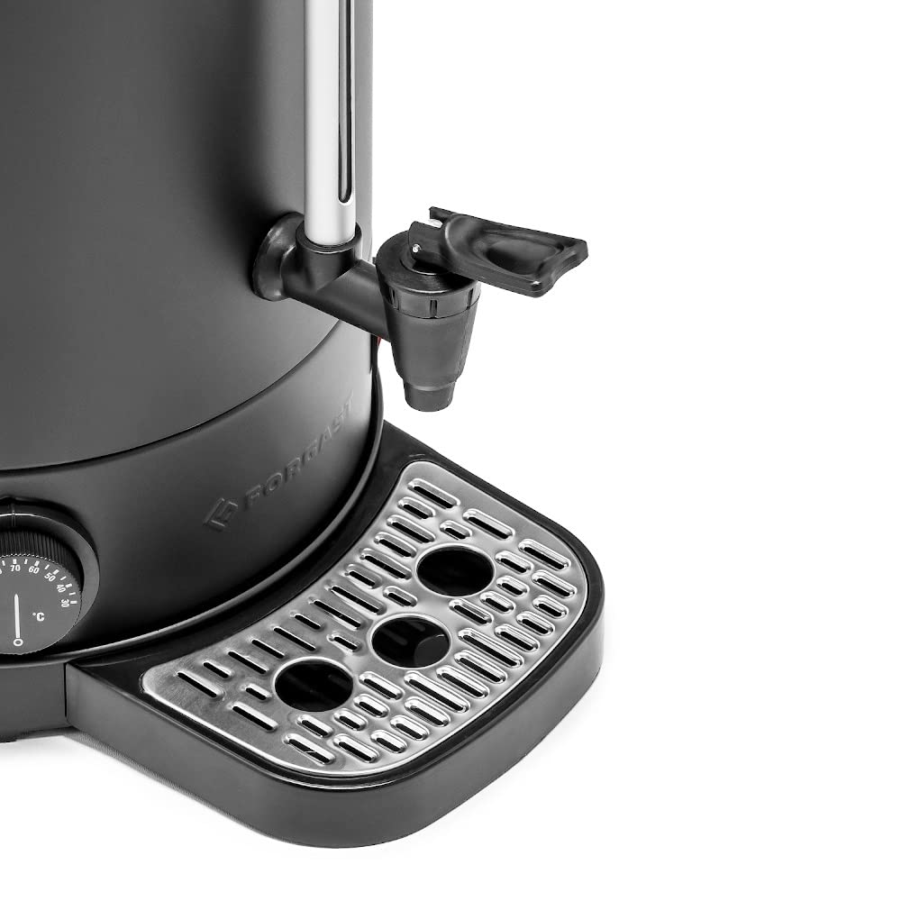 Cafetera Profesional | Capacidad 13 Litros | Indicador de Nivel | Cafetera Industrial | Elegante Color Negro Mate | Dimensiones 33,5x33,5x56,5 cm | Potencia 1600 W