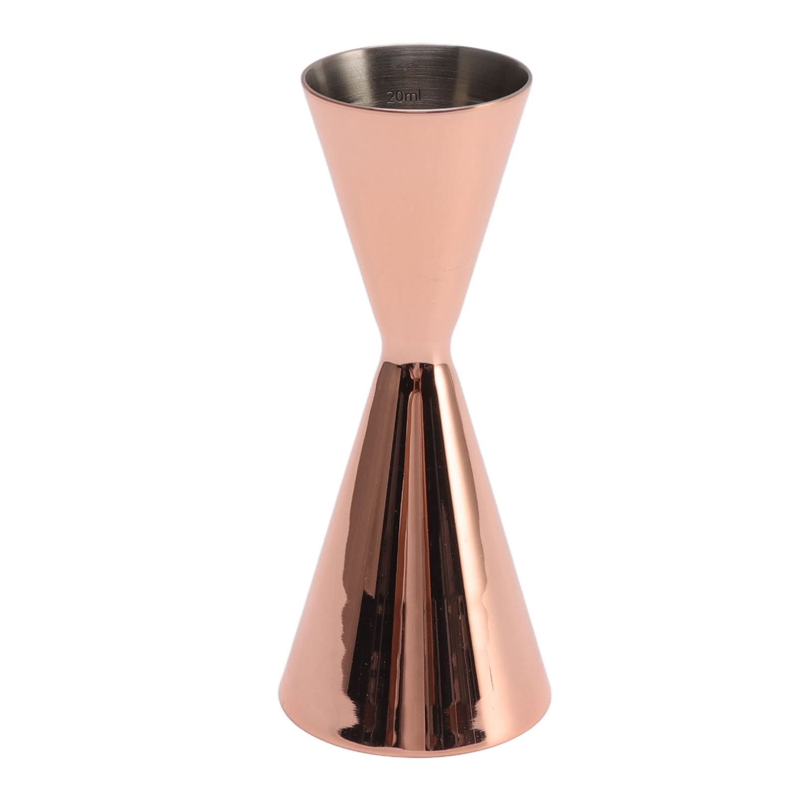 Double Cocktail Jigger, Stainless Steel Measuring Jigger 2 oz 1 oz Tool Shot Japanese Jigger for Bartending (Copper Plating)