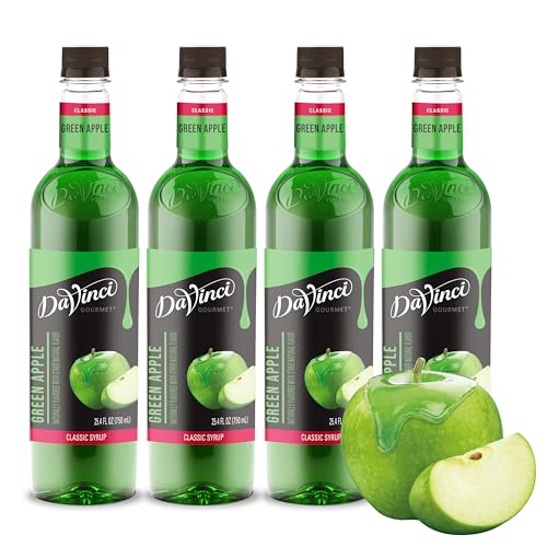Image of DaVinci Gourmet Green Apple Syrup, 25.4 Fluid Ounces (Pack of 4)