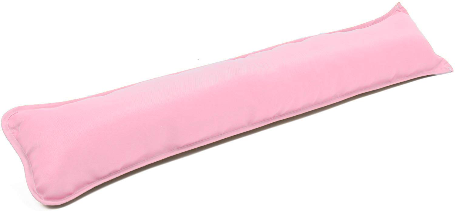Amigozone Pink Plain Fabric Draught Excluder Decorative Door Or Window Draft Guard, Energy Saver (Set Of 4, )