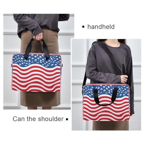 Maletín para portátil con diseño bandera de USA miniatura 2