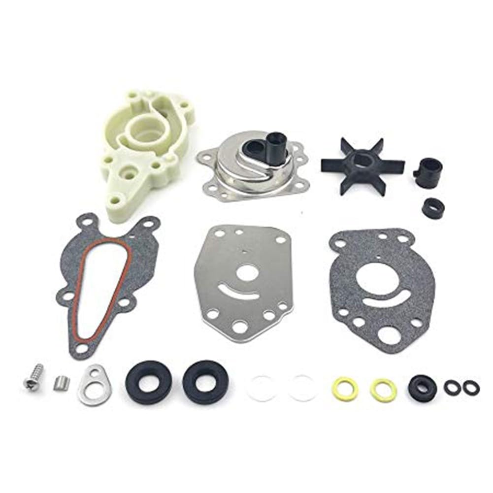 Kit di riparazione per pompa dell'acqua Mercury per fuoribordo Mariner 42089A5 per modelli da 6HP a 15HP con girante in neoprene e piastra in acciaio inossidabile resistente