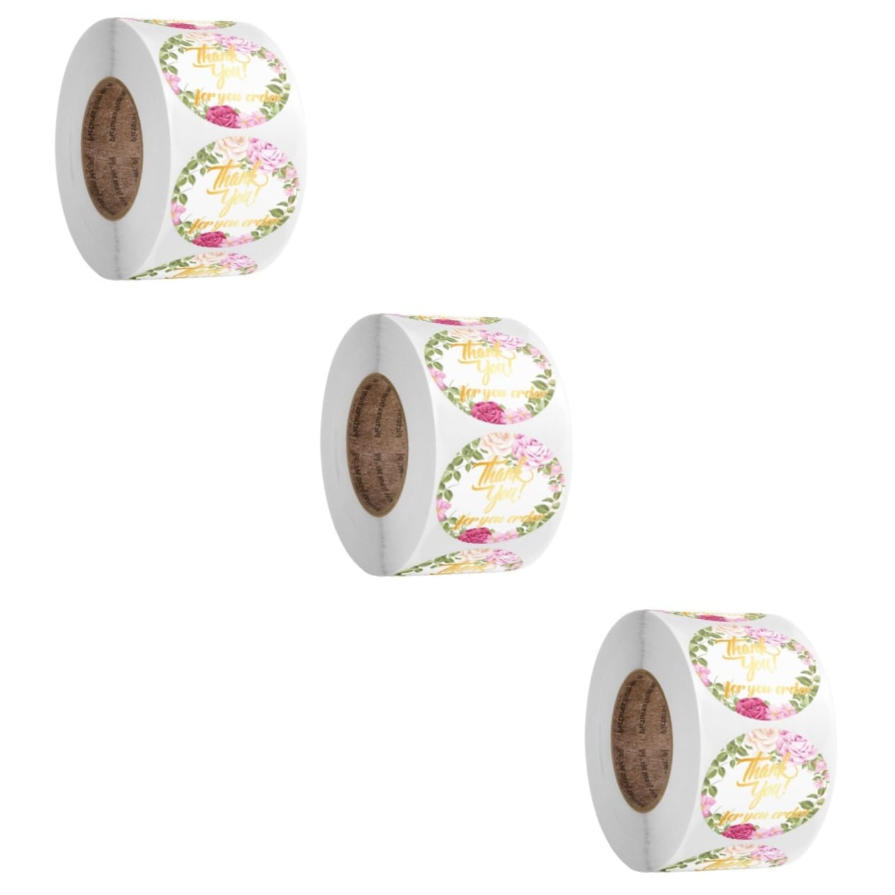 SHINEOFI 3rotoli Etichette Adesive Per Confezioni Stickers Decorativi Per Matrimoni e Autoadesivo