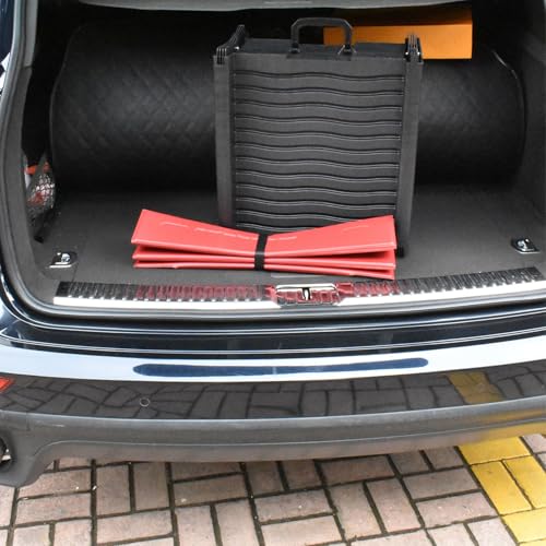 Hunderampe Fürs Auto, Faltbare Autorampe, 25,59 X 20,87 Zoll, Tragbare, rutschfeste Haustier-Autorampe aus PU, Anti-Kratz-Matte für Mittelgroße Bis Große Hunde Beim Einsteigen in